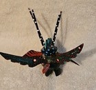 Oaxacan Dragon Lizard Mexican Folk Art Alebrije Hand Carved   Painted Signed