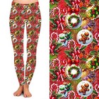 Christmas Ornament Gingerbread Holly Women s Leggings Tc Plus Size 12-18