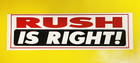 Vintage 1990s Rush Limbaugh Rush Is Right Bumper Sticker  new Old Stock