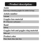 Silicone Swimming Goggles Hd Anti Fog Waterproof Adult Men Women Kids Glasses