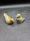 Vintage Pair Brass Birds Set Of 2 Songbirds Lovebirds Figurines Paperweight