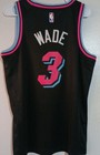 Men   s  Miami Heat Dwayne Wade Nike Swingman Vice City   Jersey Size Medium 