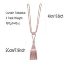 2 Pack Curtain Tiebacks Tassel Drapery Tie-backs Rope Holdbacks