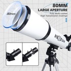 80mm Aperture 600mm  Astronomical Portable Refracting Telescope Fully Multi Coa