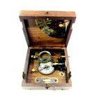 Antique Compass Telescope Magnifying Glass Brass Marine Master Box   Nautical