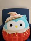 Nwt Original Squishmallow 16in  Plush Halloween Winston The Scarecrow Blue Owl
