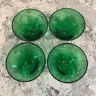 4 Anchor Hocking Burple Boopie Champagne Sherbet Glasses  Emerald Green  Footed