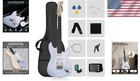 Beginner Electric Guitar Kit Manchurian Ash 39    Hss Pickup Amplifier Accessories