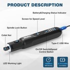 Shall Cordless Rotary Tool Kit 3 7v Mini Rotary Tool  5speed And 104 Accessories