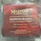 Milepost Horse Shipping Boots Black Neoprene Sherpa Lined Hook And Loop Closure