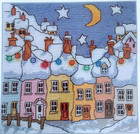 Vintage 2001 Michael Powell Cross Stitch Kit Snow Scenes Street X1 Nip