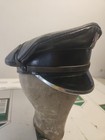 Authentic 1950 s Muir Style Leather Motorcycle Cap Harley Indian Early Biker Cap