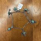 Vintage Native American Turquoise Bracelet Sterling Silver Fred Harvey Era 