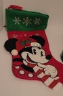 Disney Christmas Stockings Minnie And Mickey Mouse Head Lot Of Two 
