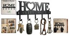 Versatile Wall Mount Key Organizer In Matte Black - 5 Hook Design For Essentials
