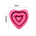 3d Heart-shaped Flower Pot Molds Diy Handmade Concrete Planter Silicone Moulds