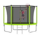 10ft Trampoline With Basketball Hoop Safety Enclosure Net Heavy-duty Outdoor