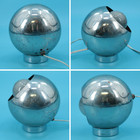 Vtg Mid Century Modern Chrome Eyeball Table Lamp - Works- Orb Ball Magnetic Base