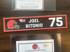 Joel Bitonio Cleveland Browns Player Issued Locker Nameplate 2021 Fanatics Coa