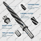 3 Pcs 7 16   Bridge Construction Reamer Drill Bit  M2 Hss Taper Chucking Reamer