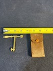 Vintage Antique Brass Folding Pocket Microscope   Botanical Field Lens W Case