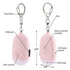 Emergency Safesound Personal Alarm Siren Song 130db Self Defense Alarm Keychain