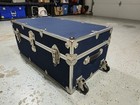 Storage Trunk Footlocker 32x18x15 For Camp  College   Dorm  Usa Made With Wheels