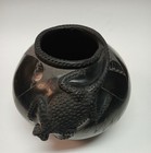 Mata Ortiz Pottery Martha M De Quezada Black Lizard Vase