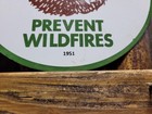 Vintage 1951 Smokey Bear Porcelain Sign Old Forest Service Prevent Fires Ranger