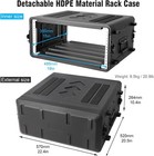 Heavy-duty 4u Rack Mount Flight Case - Shockproof Abs Equipment Case For Av Gear