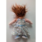 Ty Beanie Kids Ginger Plush Doll Red Hair Floral Dress Blue Gingham Shoes