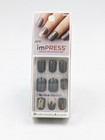 Kiss Impress Press-on Ecstatic Cling 30 Nails  6 Accent Gray gold   56660 