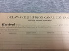 Antique Delaware   Hudson Canal Company Freight Cargo Receipt Page