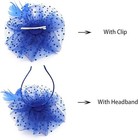 Fascinator Hat Flower Feather Mesh Veil Wedding Tea Party Cocktail Hat Headwear