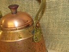 Vintage Tea Pot   Copper  Brass   Wood Handle   Made In Portugal   8  Tall