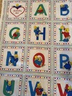 Vintage Eden Paddington Bear Alphabet Hearts Fabric Material  Rare 46x50