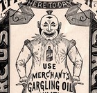 1800 s - Aymar Circus Clown Merchants Oil Liniment Bottle Ad Ambigram Trade Card