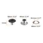 100set Grommets Kit Metal Eyelets 4mm 0 16  Grommet For Shoes Clothes  Black