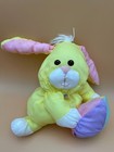 Vintage Fisher Price Puffalump Yellow Easter Bunny With Egg Stuffed Plush 1988