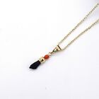 18k Layered Real Gold Filled Azabache Pendant With A Necklace 20 