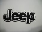 Jeep embroidered Patch black And White   3 1 4  X 1 1 2  iron Or Sew On
