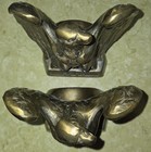 Vintage Brass  1776  American Bald Eagle Bookends By Colonial Virginia 60 s-70 s
