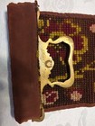 Antique Tapestry Bellpull Brass Ends Floral French Collector Signed 40 rare Art