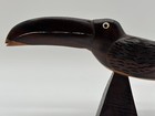 Toucan Bird On Perch Hand Carved Inlaid Wood 5   
