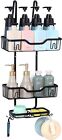 Over The Door Shower Caddy Hanging Shower Organizer For Bathroom With Hook Black