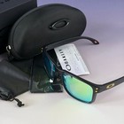 Oakley Holbrook Black Frame Yellow Green Mirror Polarized Sunglasses 9102 W  Box