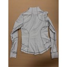 Lululemon Define Jacket White Navy Blue Striped Full Zip Yoga Activewear Sz 4
