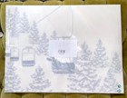 Ski Resort Chair Lift Alpine Snow Placemats Disposable Non-tear 10