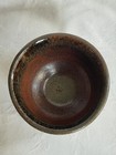 Vintage Art Pottery Brown Drip Glaze Planter Pot Signed 7    Heavy Stoneware
