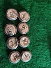 Lot Of 8 Vintage Waterbury Button Co  Usaf Silver Oxide Uniform Tunic Buttons